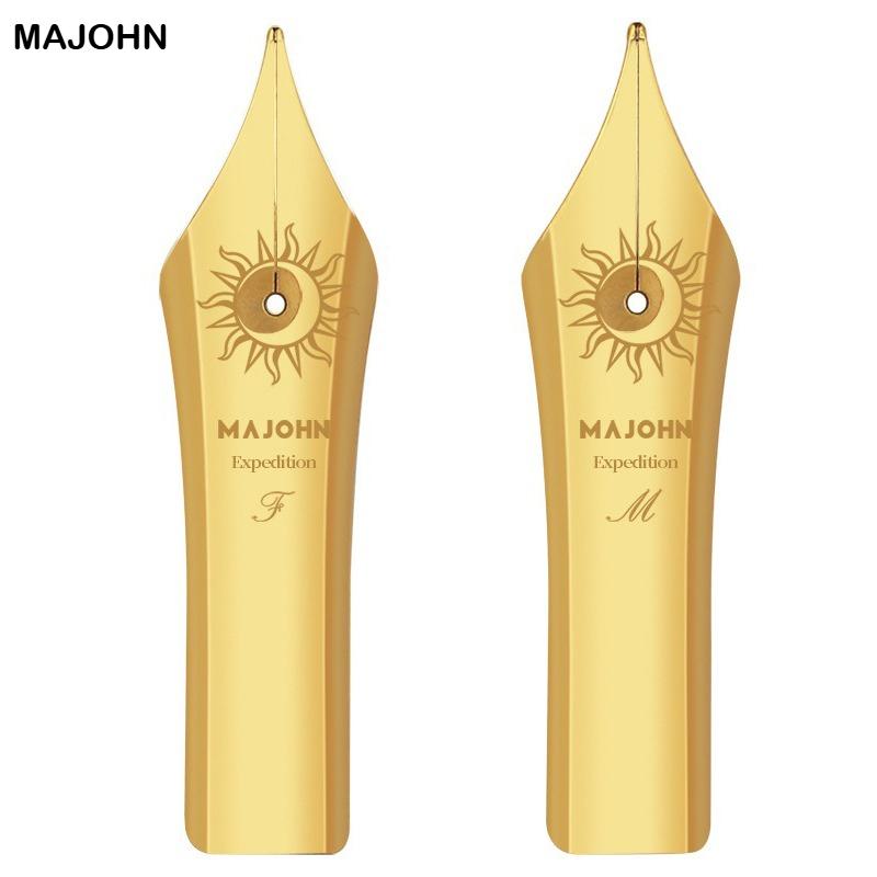 MAJOHN Ti-P141 Titanium Alloy Piston Fountain Pen Metal Hammer Pattern Version Fountain Pen School Office Supplies Stationery