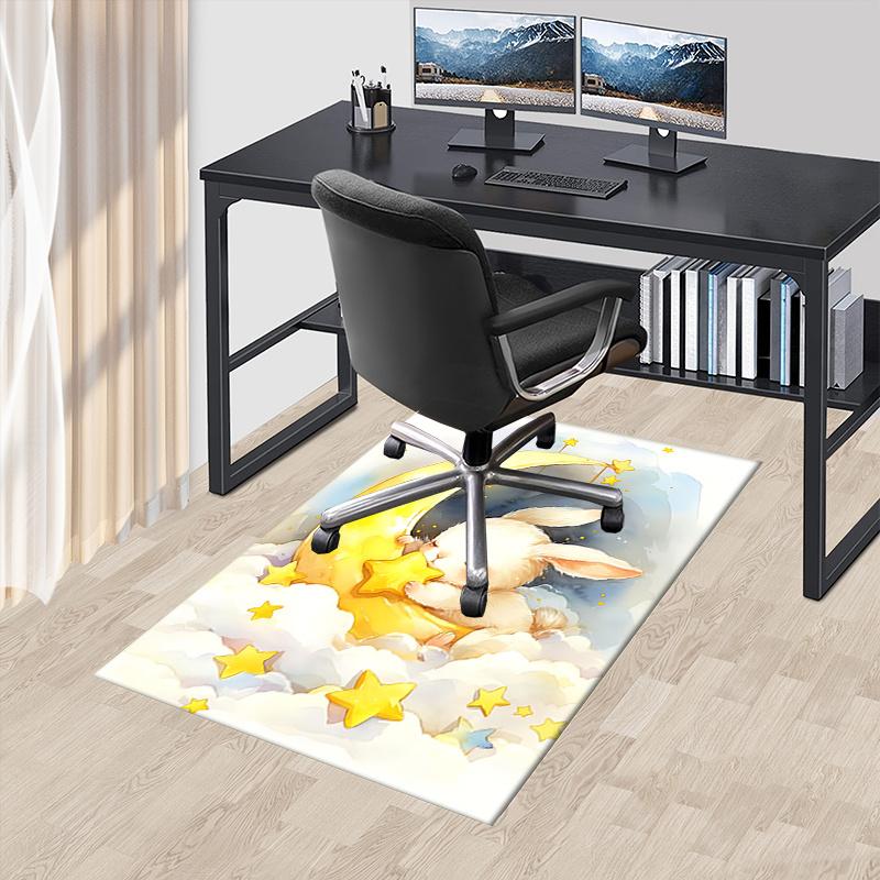 Charmante Sternennacht Stuhlmatte Büro Teppich für Heimdekoration, Geeignet für Wohnzimmer, Schlafzimmer und verschiedene Räume