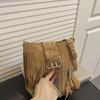 Modna Torba na Ramię z Frędzlami Niszowa Wszechstronna Retro Torba Crossbody Mała Kwadratowa Torba Prezent Urodzinowy Torba na Ramię Wysokiej Jakości Torba KTB