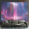 Beautiful Waterfall Scene Digital Printing Polyester Wall Hanging Tapestry Decorative Living Room Bedrooms Background Gift