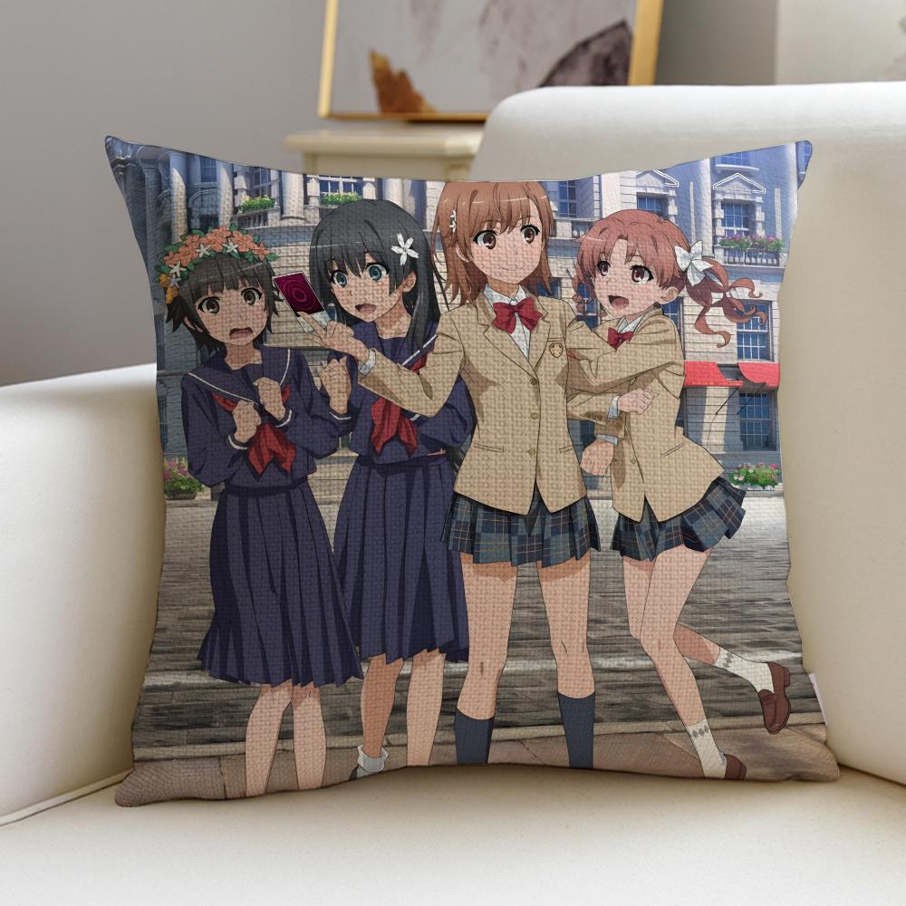 Certain Scientific RailgunS Cushion Cover Breathable and skinfriendly linen pillowcase square removable and washable cushion