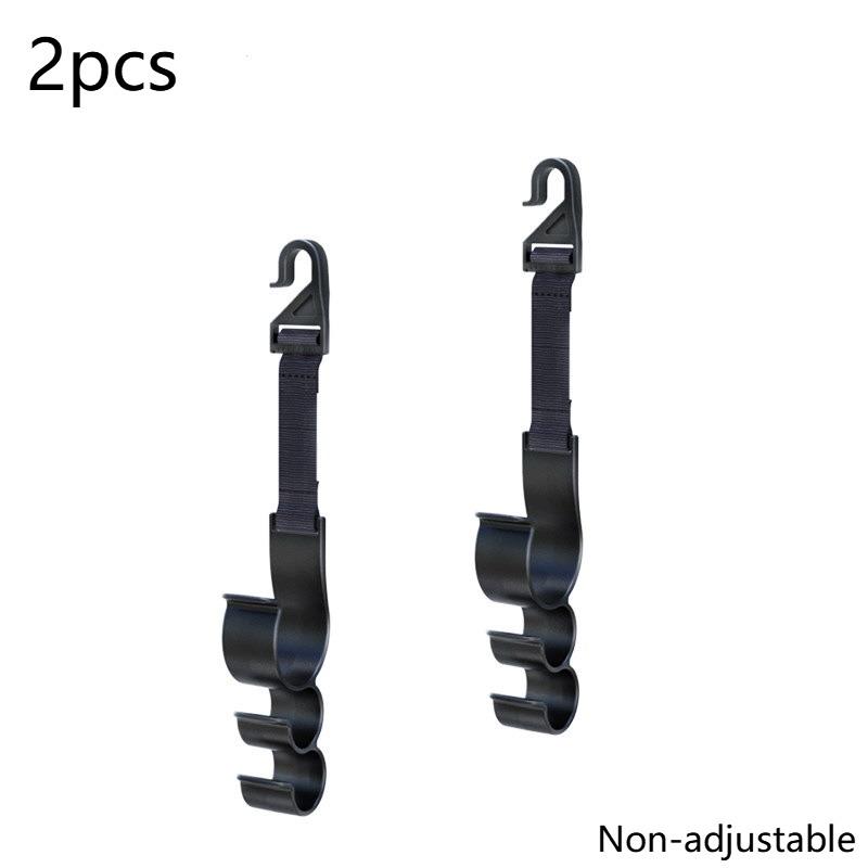 2 Car Rear Seat Hooks Versatile Design with Umbrella Holder for Optimal Car Interior Utilization