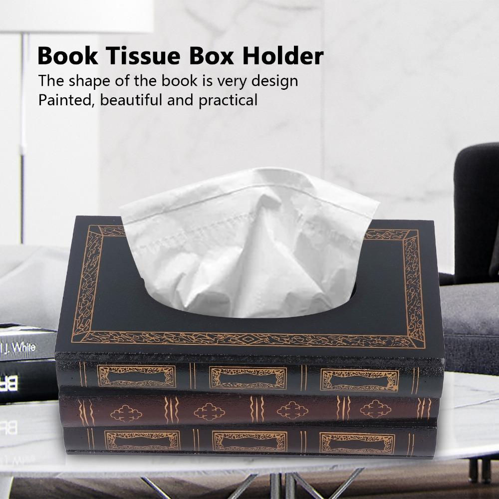 Wooden Paper Napkin Dispenser Rectangular Novelty Napkin Holder Kitchen Counter