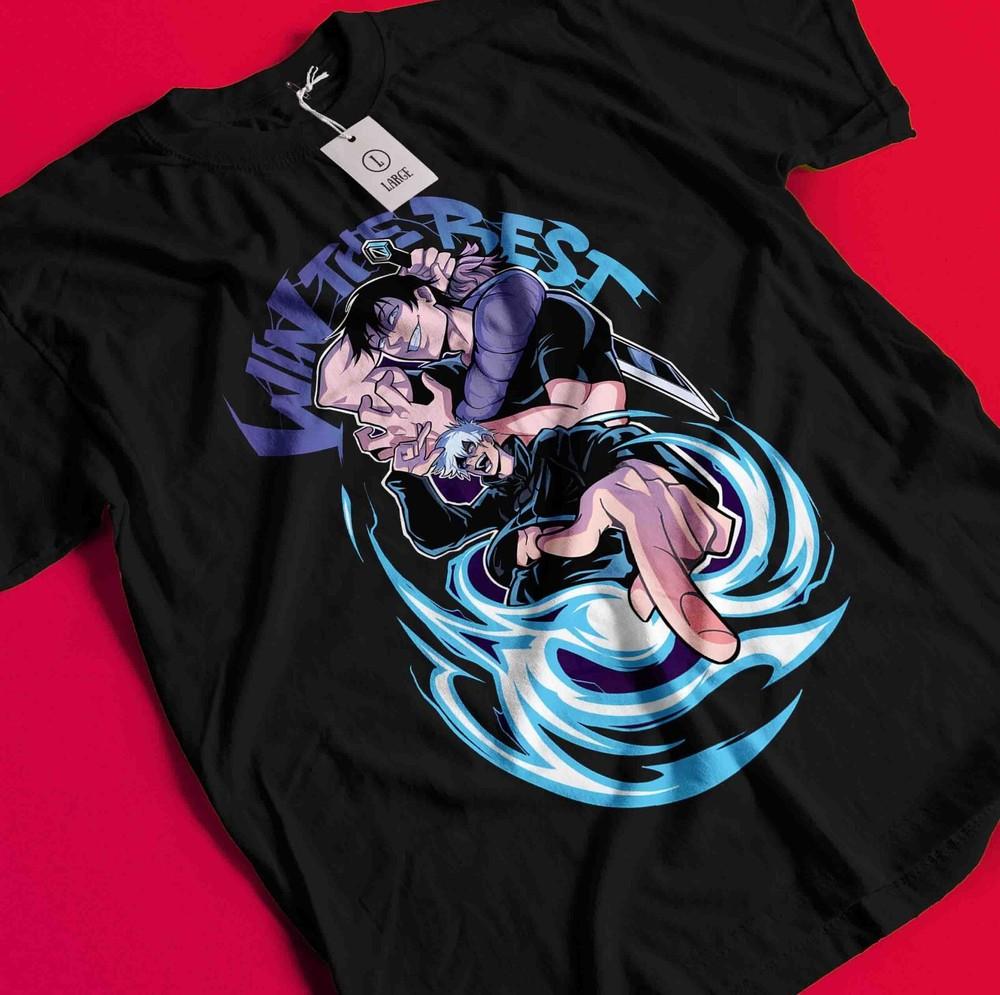 

Toji Fushiguro T-Shirt Gojo Satoru Shirt Jujutsu Kaisen Tshirt Tee Sukuna Geto AA04 XL