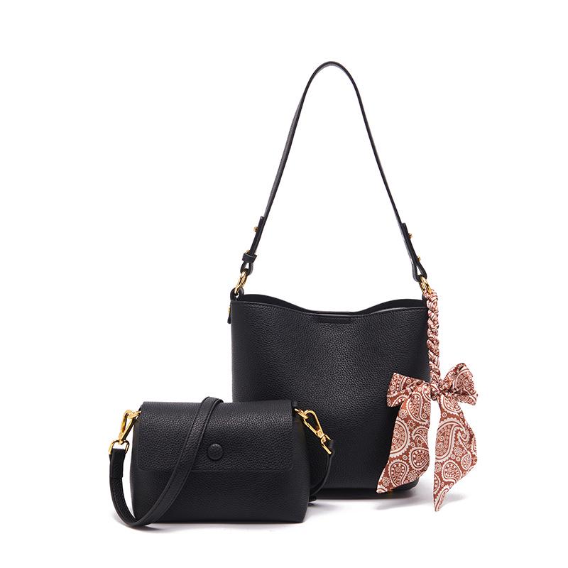 

Женская сумка-тоут/ведро высокого класса 2025 весна, нишевая, большой вместимости, «мать-ребенок», на одном плече, кроссбоди