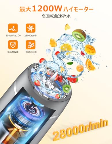VEWIOR Juicer/Mixer [2025 Technological Innovation! Multi-Purpose Blender with Maximum 1200W Power and 790ML Large Capacity]. Crush Ice, Perfect for S