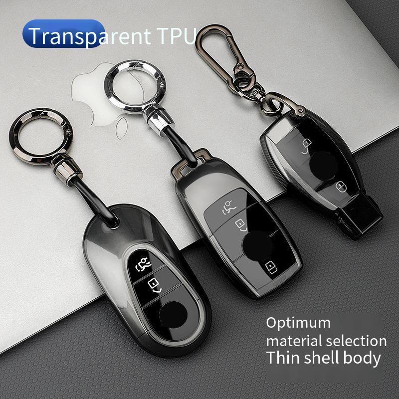 Transparent Tpu For Mercedes Benz C S Glc Eqe Eqs Class W223 X254 V297 V295 W206 S206 X206 Car Key Fob Case Cover Accessories