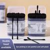 Black Cotton Swab Japanese Ear Pick - Disposable Double-Headed for Blackhead Cleaning