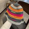 Junbie Autumn/Winter Knitted Striped Bucket Hat