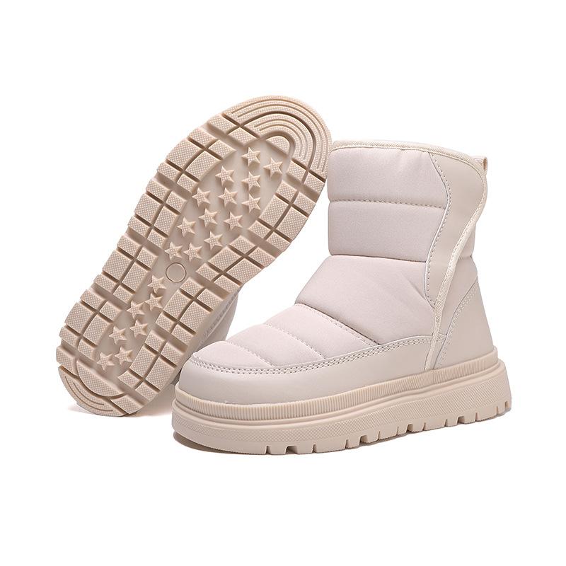 

Мальчики и девочки детские зимние сапоги новые зимние бархатные теплые короткие сапоги на толстой подошве пуховые хлопковые туфли кукольные сапоги 37 бежевый