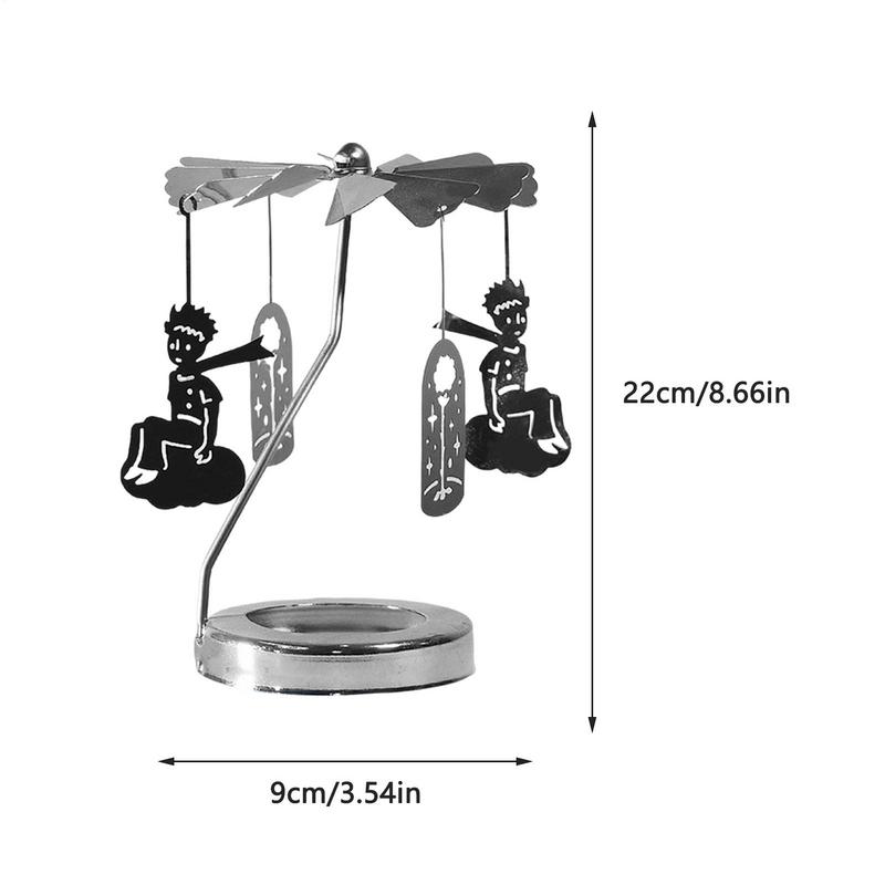 Rotary Candle Tray Thermal Candle Stand Candlestick Rotating Round Tray Revolving Lantern Romantic Candlelight Dinner Ornaments