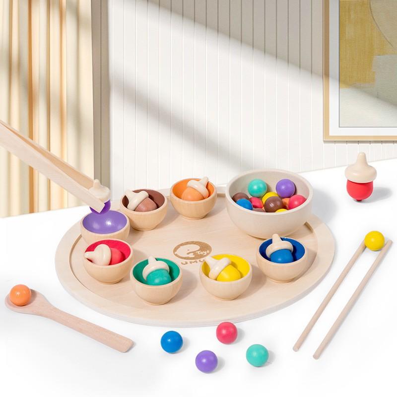 Young Children Shape Color Classification Ball And Cup Magnetic Pair Color Clip Bead Game Early Education Quantity Cognitive Educational Toys