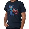 Classic Video Game Mega Man and Rush Graphic T Shirt Men or Women