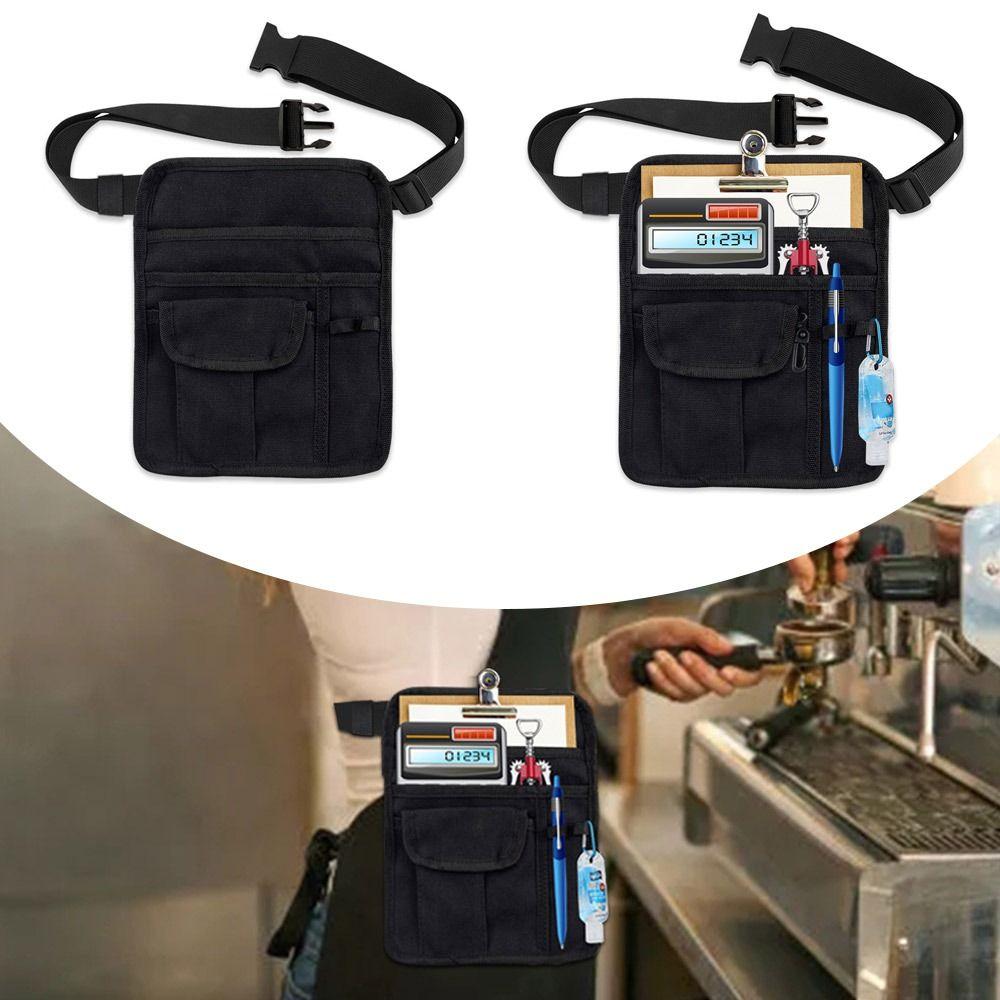 Durable Restaurant Bar Cafes Waiter Apron Bag Server Apron Waist Bag Money Pouch