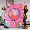 1pc Peppa Pig2 Theme Blanket - Digital Print, Polyester, Cozy for All Seasons, Perfect for Outdoor, Camping, and Travel