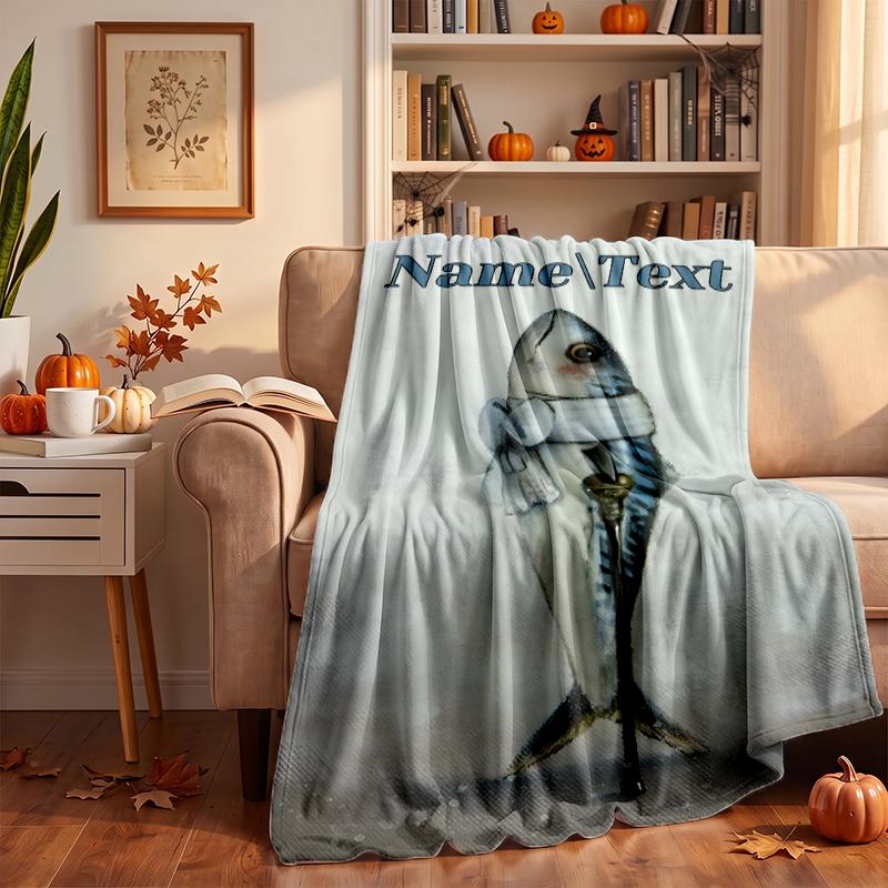fishing Custom Flannel Blankets Soft Warm Cozy Throws for Home Decor Holiday Gifts