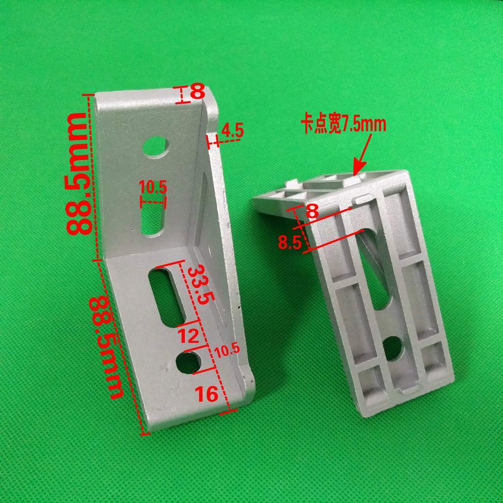 Suporte de conector de alumínio de ângulo de encaixe de canto fixador 2020 3030 40/45/60/80 série perfil de alumínio industrial