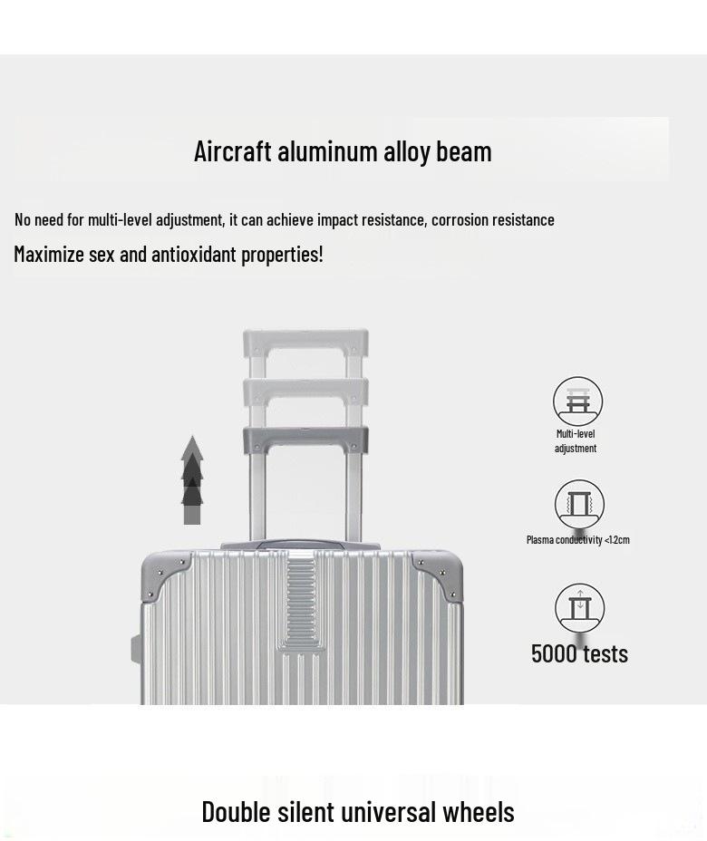 Fashionable 20-Inch Multifunctional Cabin Trolley Case for Men and Women - Parent-Child Travel Suitcase