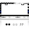 FIORDY Vintage American Flag License Plate Frame Personalized Thin Blue Line License Plate Frames Auto Accessory Bracket Stainless Steel License