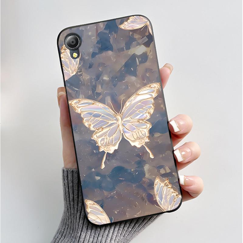 For Asus ZenFone Live L1 L2 ZA550KL Soft Case Fashion Butterfly Flower Black Silicone Phone Casing Asus X00RD ZA550KL Back Cover