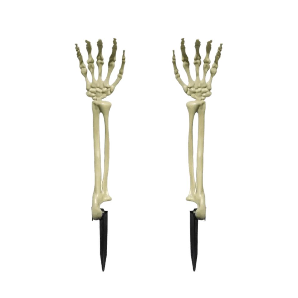 Plastic Skull Hand Decorations Life-Size Ghost Hand Yard Stakes Theme Party