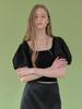 Heatherment French Puff Top (Black)