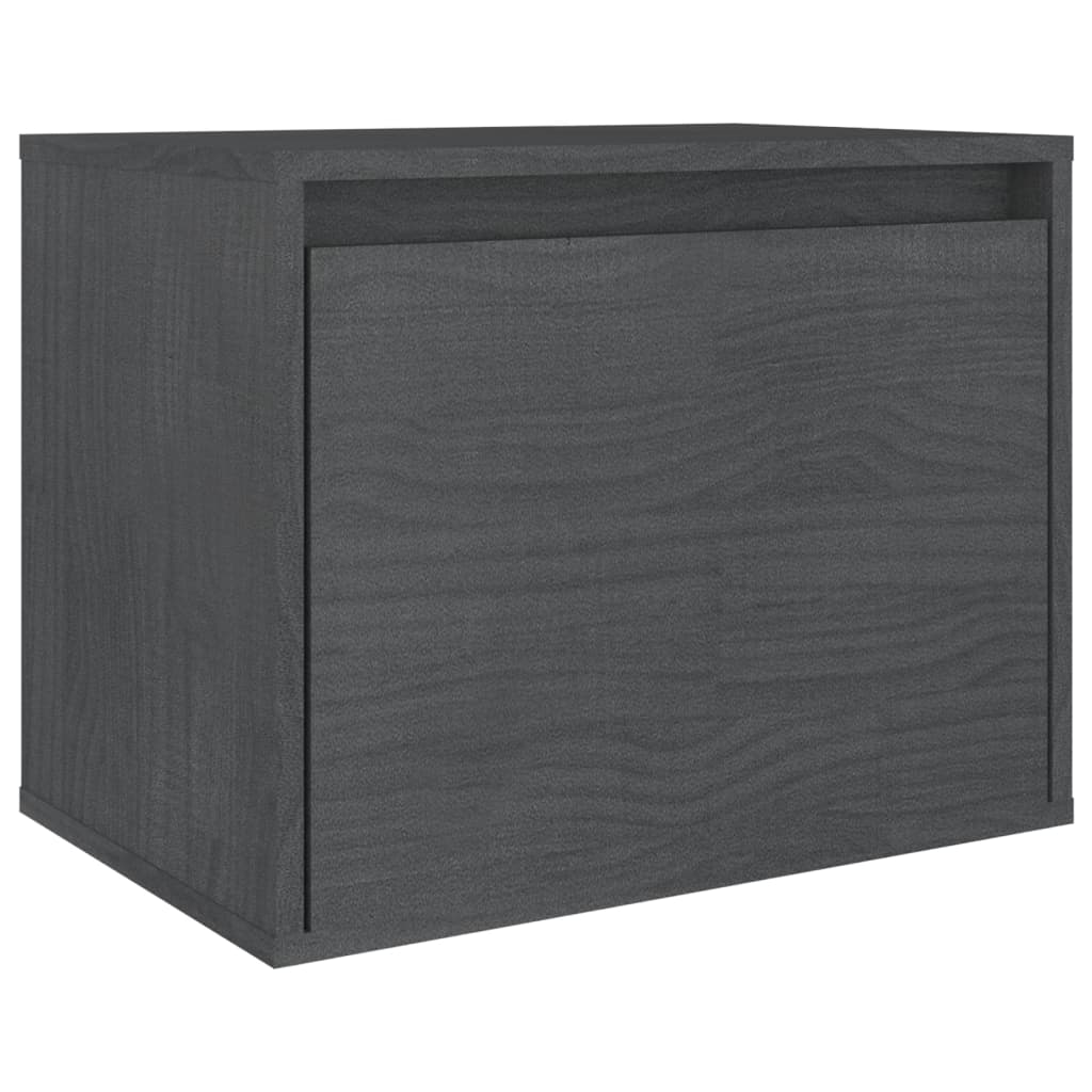 TV Cabinets Set of 4 Gray Solid Pine Wood