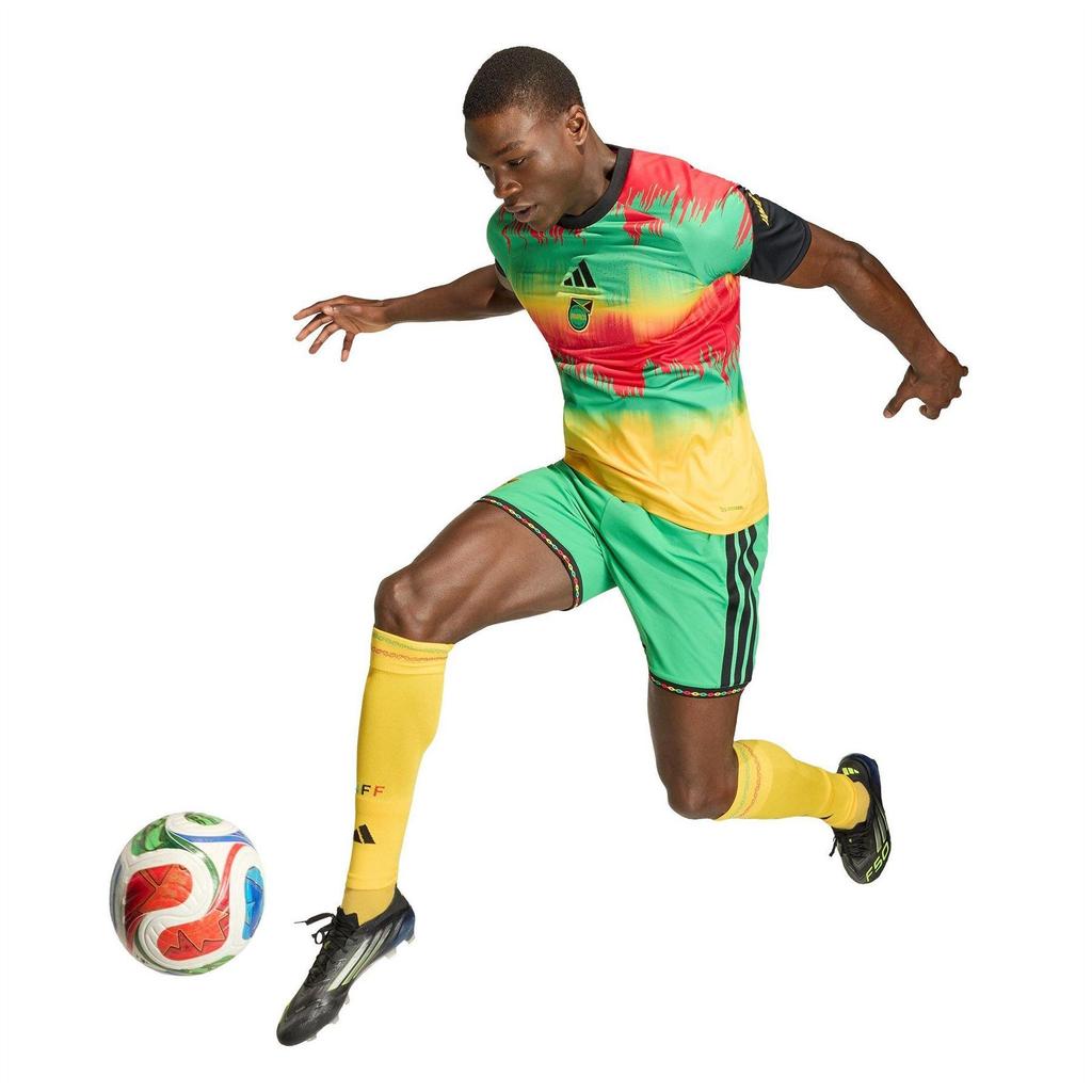 Adidas Mens 2026 Pre Match Jamaica Contrast Panel Football Shirt