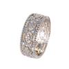 2026 European and American New Light Luxury Retro Hollow Carved Ring with Micro Inlaid Zircon Exquisite Wide Version Jewelry