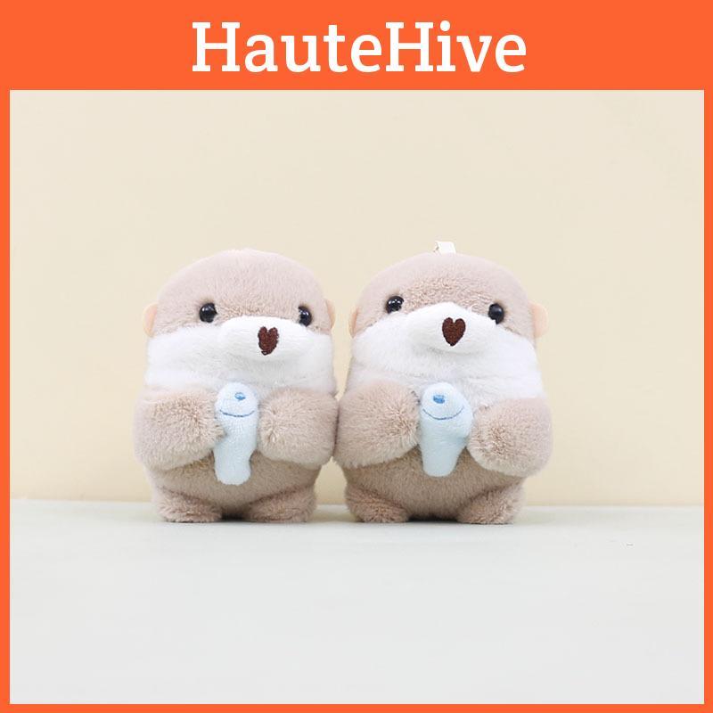 Cute Cuddle Fish Sea Otter Key Chain Cartoon Girl Backpack Pendant Decorative