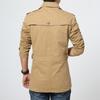 Top Men'S Cotton Medium And Long Jacket Men'S Casual Solid Color Jacket Men'S