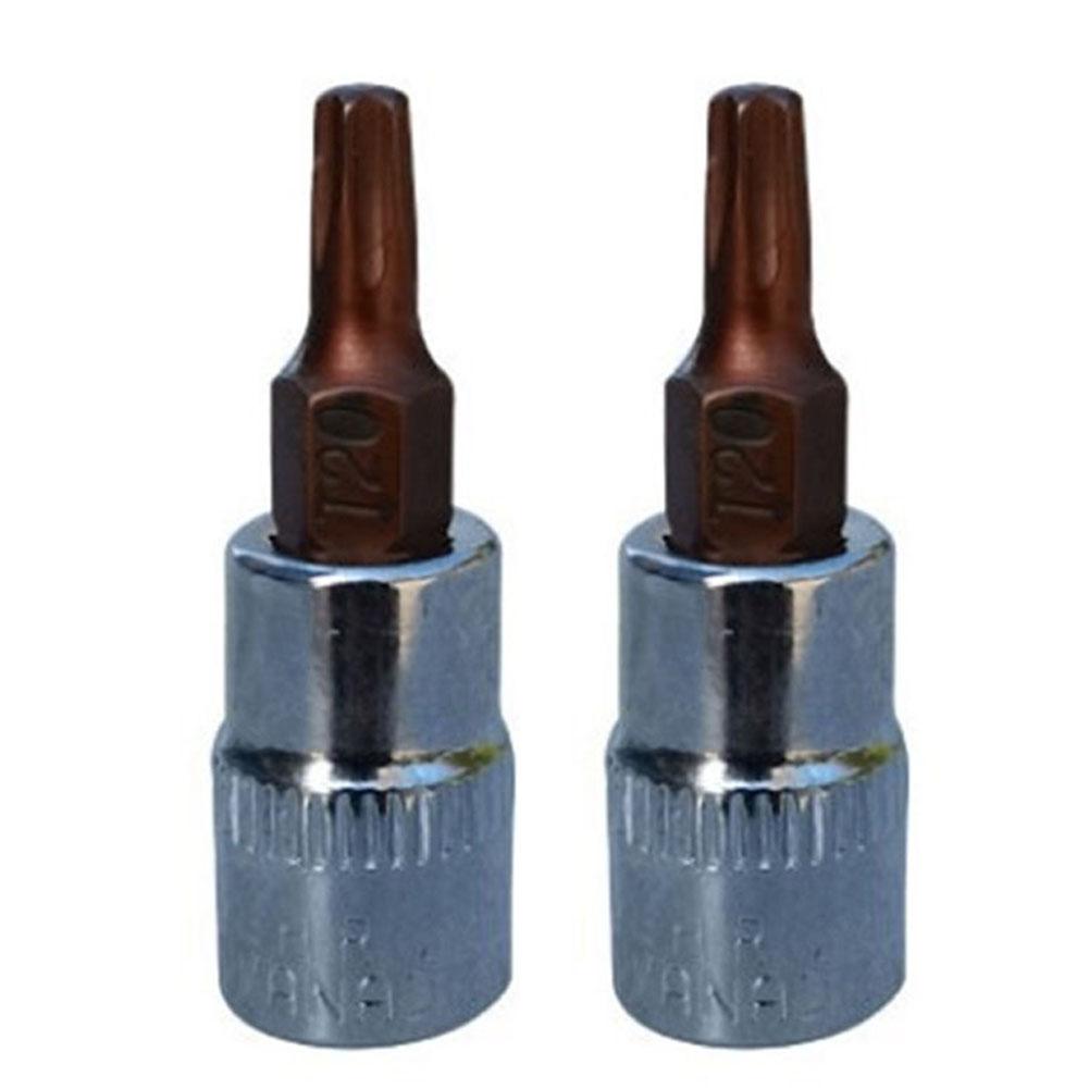 2PCS 1/4 Inch Hex Shank Torx Screwdriver Sockets Bits T8 T10 T15 T20 T25 T27 T30 T40 Repair Hand Tools Set For Household