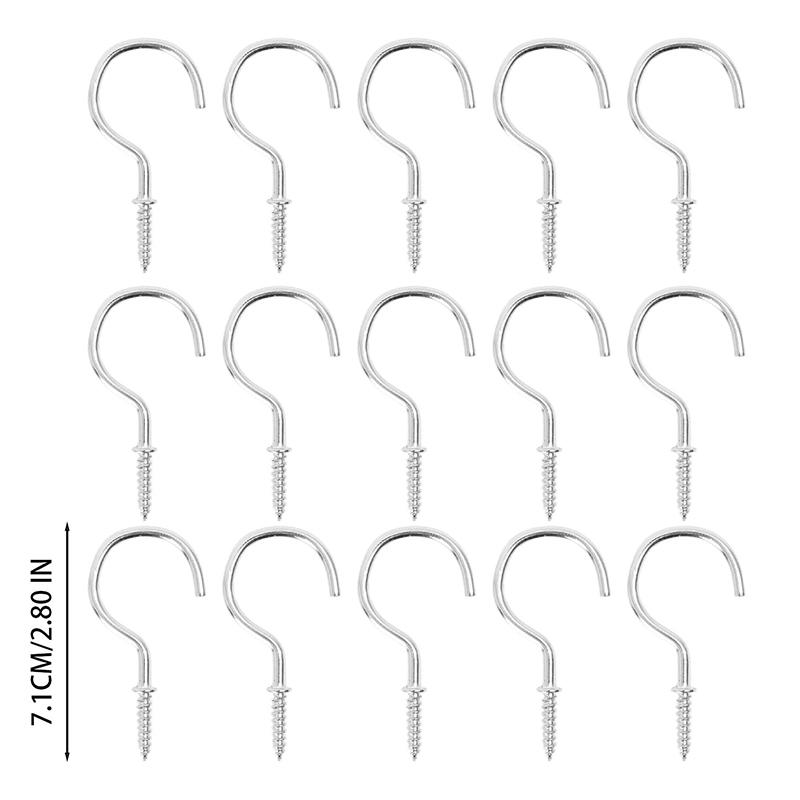 50/5 pz Ganci a Vite Grandi Appendini in Ferro Ganci a Parete Tappi a Vite Metallici per Piante Ghirlande Luci a Filo Rastrelliere a Parete per Soffitto