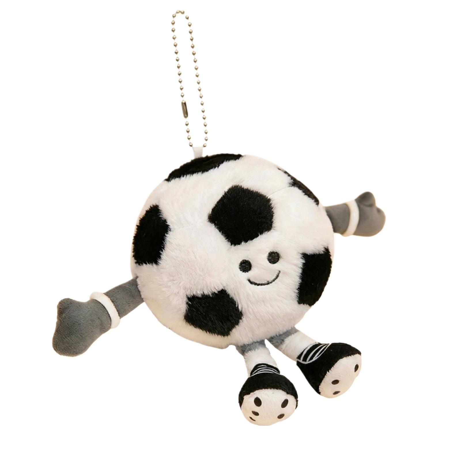 

Plush Tennis Ball Keychain Doll Soft Stuffed Toy Hanging Ornament with Ball Chain for Bags Backpacks and Accessories One Size