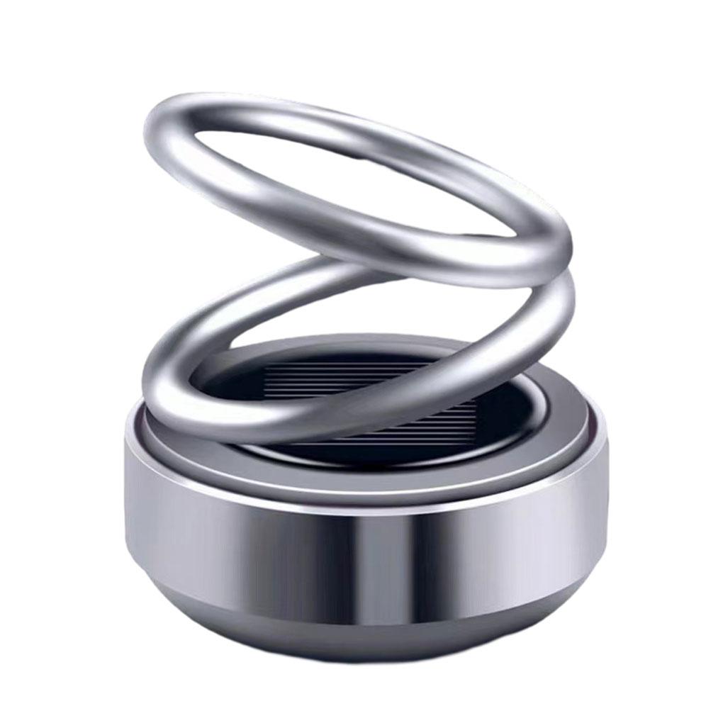 

Портативный кинетический мини-освежитель воздуха для автомобиля, работающий на солнечной энергии, вращающийся очиститель воздуха с двойным кольцом, диффузор ароматизаторов серый