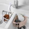 Plastic Storage Rack Organizer Punch Free Corner Organizer Hollow Design Shower Shelf  Kitchen