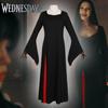 The Addams Family Morticia Addams Cosplay Costume With Polyester Fabric For Halloween Dressup For Women