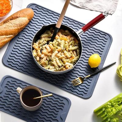 1 Stück Küchen-Abtropfmatte Silikon-Hitzeschutzmatte Arbeitsplatten-Herdmatte Verbrühschutzmatte Tischgeschirr Geschirr-Trockenmatte
