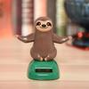 Car Ornament Swing Doll Auto Interior Accessories Solar Power Toy Shaking Head Dancing Doll Sloth Dashboard Decoration Car Styli