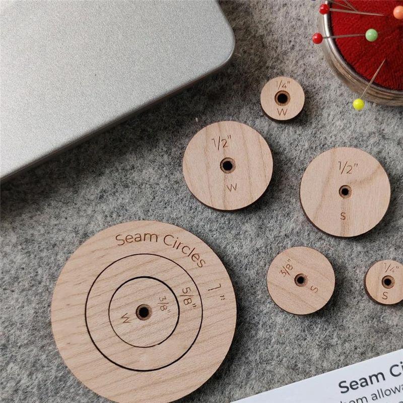 Aug. Jenerates Seam Circles, Wooden Circle Quilting Template, Circle Template Quilting Rulers And Template