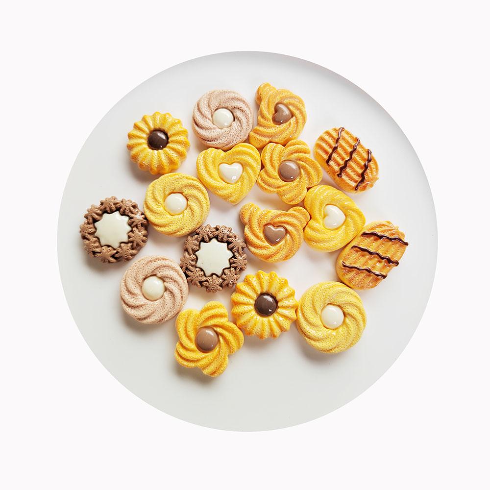 Kawaii Simulation Food Cookies Flatback Resin Cabochons Kids Doll House DIY Headwear Accessories Scrapbook Decor