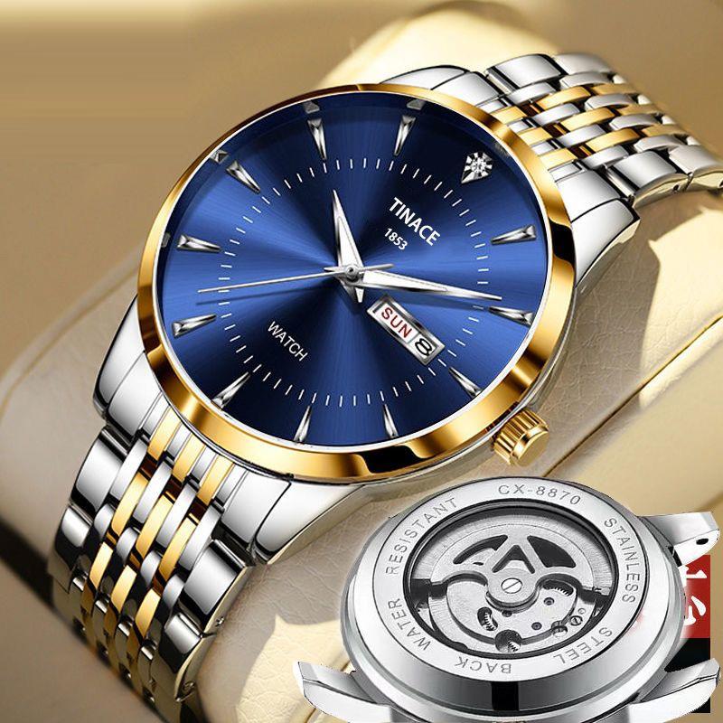 English Dual Calendar Automatic Non-mechanical Watch Men's Glow-in-the-dark Waterproof Business Casual Watch