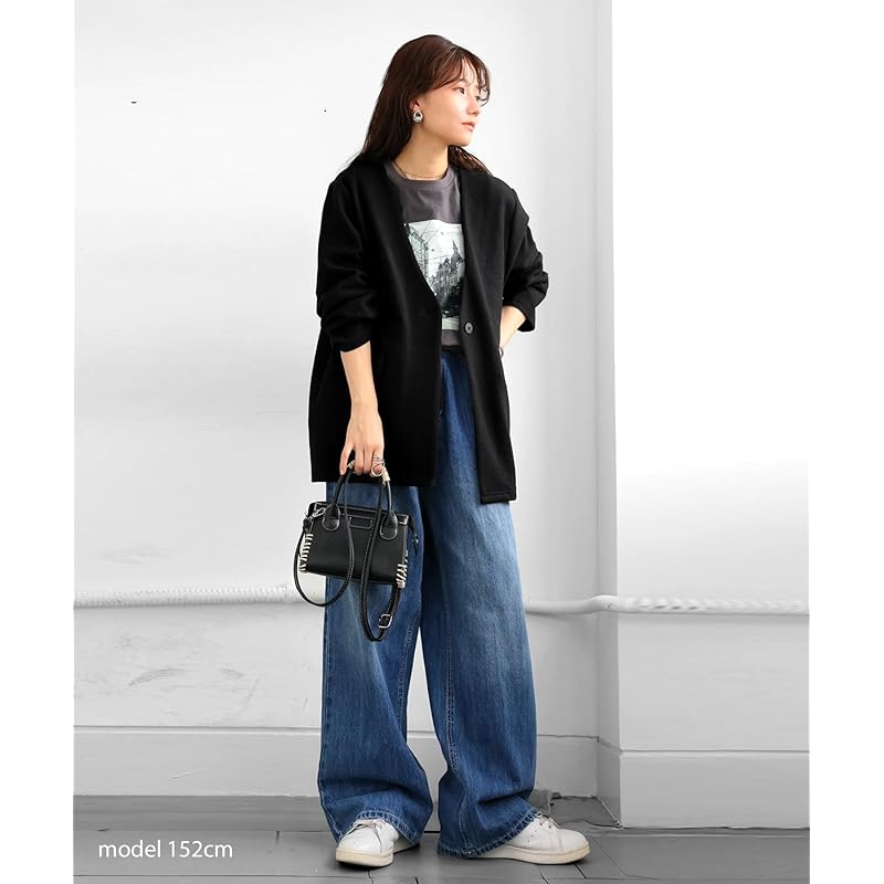 [antiqua] Antica no color jacket ladies outer PN-00546 Onesize 05 black