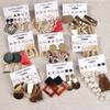 New Bohemian Tassel Earrings for Women Multi-colored Boucles D'oreilles Femme Dangle Earrings Set Imitation Pearl Earrings