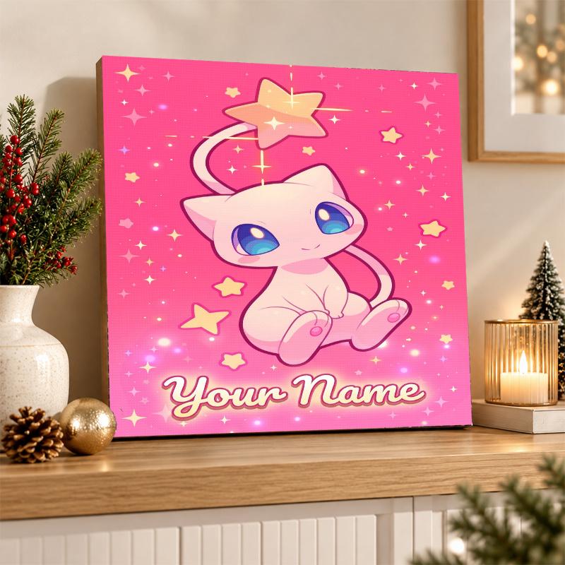 Mew Custom Name Diamond Painting Personalized 5D Full Drill DIY Diamond Art Home Decor
