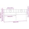 Replacement Headboard Metal White 193 cm