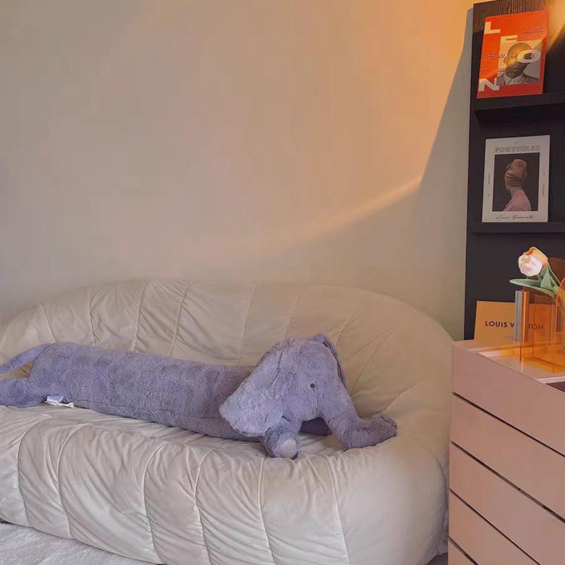 

Elephant Pillow Plush Toy Doll Girl Sleeping Leg Pillow Children s Soothing Ragdoll Birthday Gift 120cm（1.5kg）