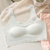 Teen Girls Student Vest Style Wireless Anti Exposure Comfortable Bra With Chest Pad