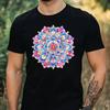 T-Shirt Herren Lebendiges Mandala Motiv Baumwolle Größe XS bis 5XL