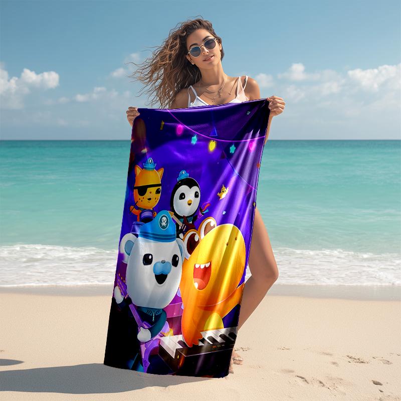 1pc OCTONAUTS1 Beach Towel, Comfortable and Thick, and Swimming/Bath/Picnic/Camping Towel, Suitable for Seaside Beaches